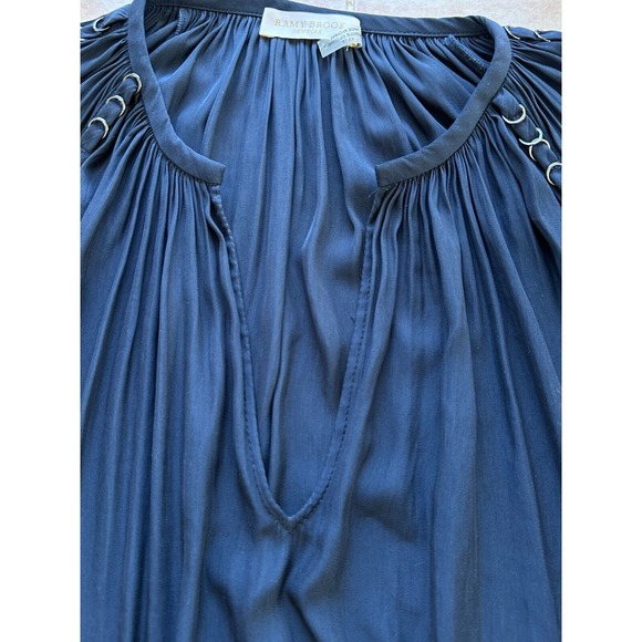 Ramy Brook Long Sleeved Blouse-Line of rings arm and shoulder Detailing XS /TP - Picture 5 of 8